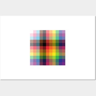 Rainbow Plaid Posters and Art